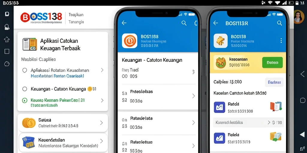 Tampilan antarmuka BOS138 yang intuitif untuk Catatan Keuangan.