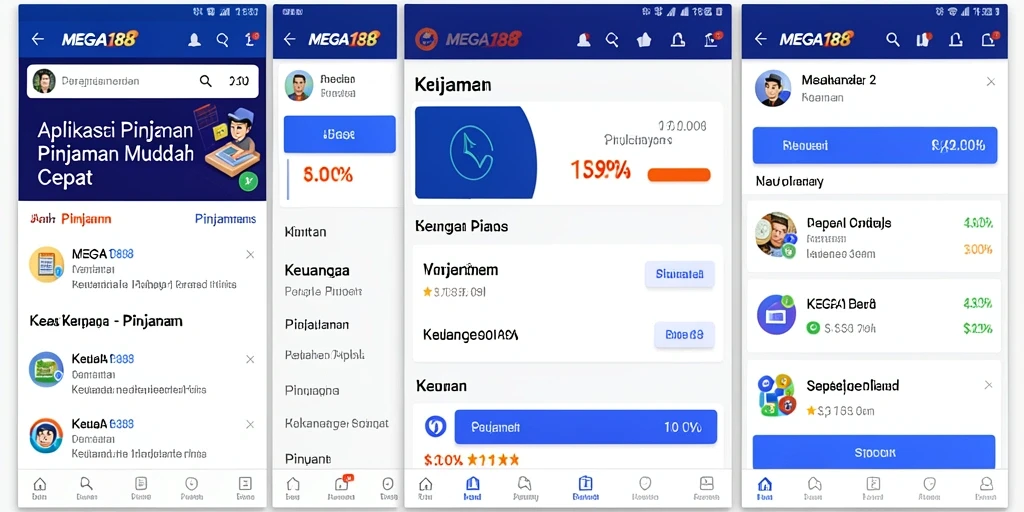 Tampilan antarmuka MEGA188 yang sederhana dan fungsional.