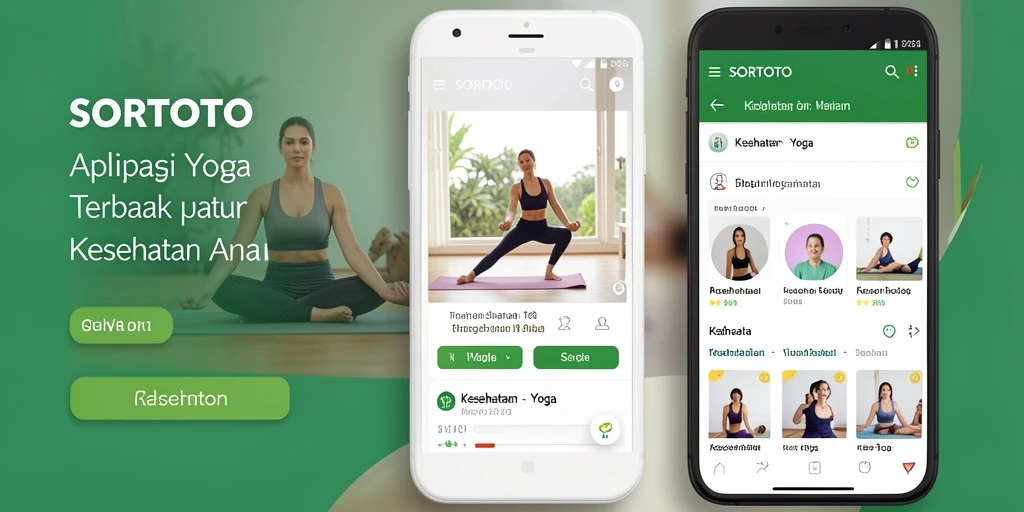 Antarmuka aplikasi SORTOTO menunjukkan instruksi Yoga yang jelas dan mudah diikuti.